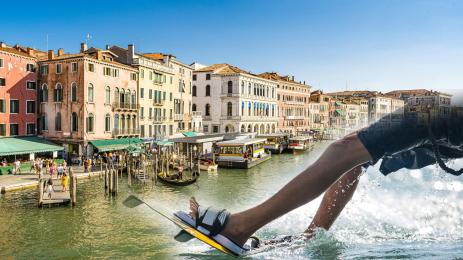 венеция канал гранде водни ски