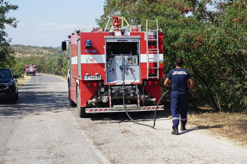 Пожар е възникнал между селата Устрем и Радовец в Тополовградско,