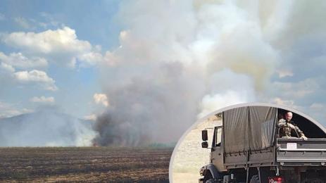 пожар полигон