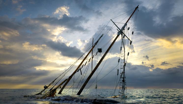 потъващ кораб - Германски военни кораби изплуват в Дунав