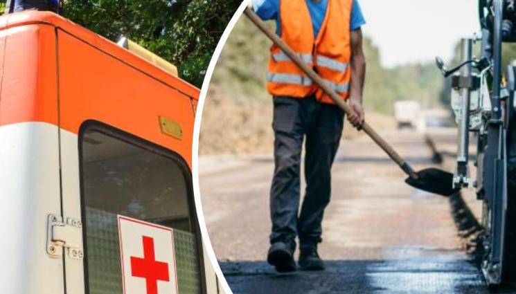 линейка асфалтиране - КОШМАРНА ТРУДОВА ЗЛОПОЛУКА: Работник се запали докато асфалтира