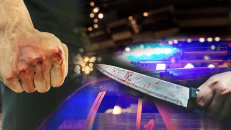 бой нож полиция