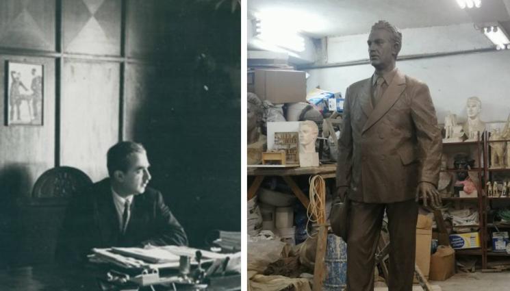 Иван Иванов кмет - Иван Иванов оживява на паметник до метрото