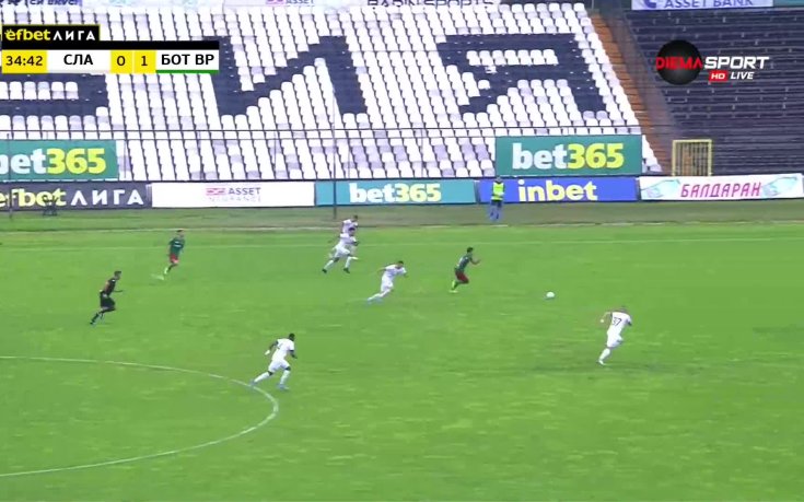 Славия - Ботев Враца 1:1 /първо полувреме/