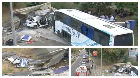 колаж катастрофа автобус загинали полицаи