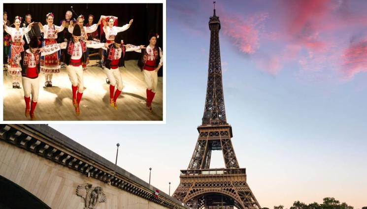 ансамбъл заря - БЪЛГАРИТЕ В ЧУЖБИНА: Нашенци тропат ръченица до Айфеловата кула