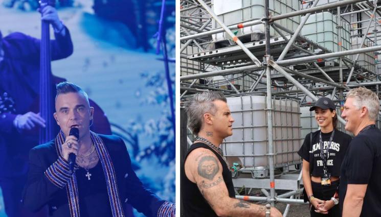 Роби Уилямс - Швайни и Ана дерат гърла на концерт на Роби Уилямс. Звездната двойка се срещна и с изпълнителя зад кулисите