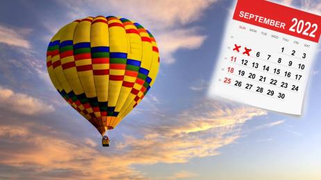 въздушен балон календар