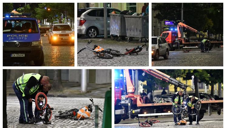 18 годишна блъснала деца с колелета в София - Младата шофьорка, помляла баща с двете му деца на пешеходна пътека в София, била надрусана