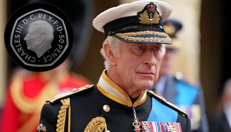 a - КРАЛЯТ БЪРЗА ДА ПЕЧАТА ПАРИ: Показаха първите монети с лика на Чарлз Трети (СНИМКИ и ВИДЕО)