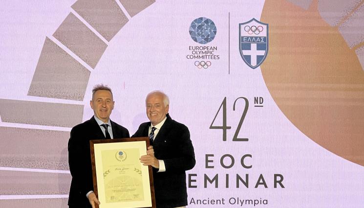 Белчо - Престижна награда за генералния секретар на Българския олимпийски комитет