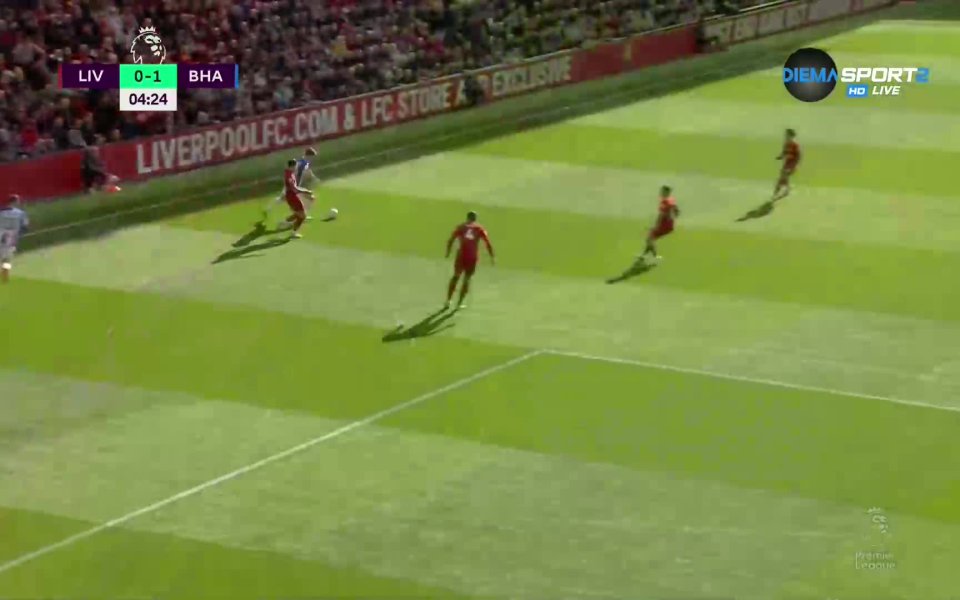 Леандро Тросар откри резултата за Брайтън с хубав гол в 4-тата