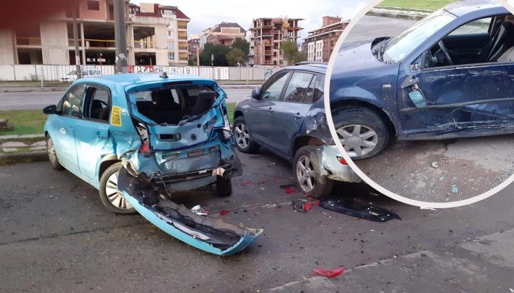 катастрофа Люлин - НЯМА КРАЙ: Тежък инцидент в София, „Голф“ се вряза в два автомобила на паркинг