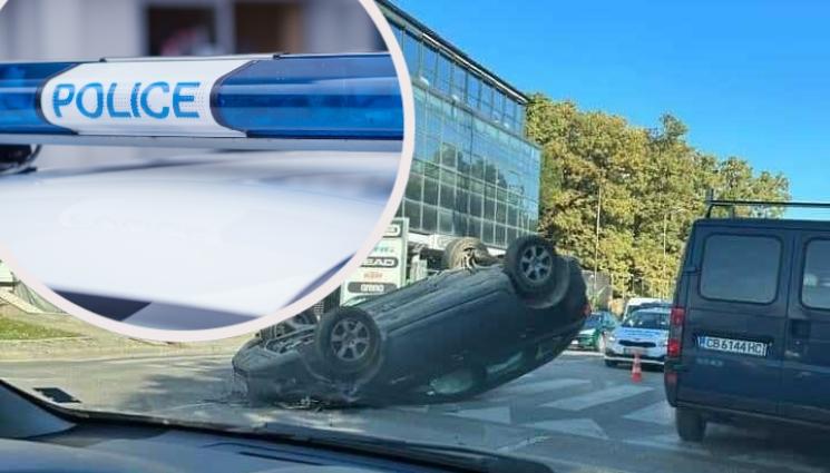 катастрофа Симеоновско шосе - КОШМАР НА ПЪТЯ: Две катастрофи спряха движението по възлов булевард в София