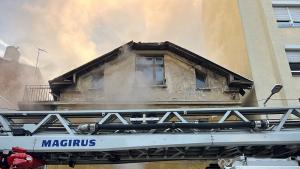 пожар сграда център на София