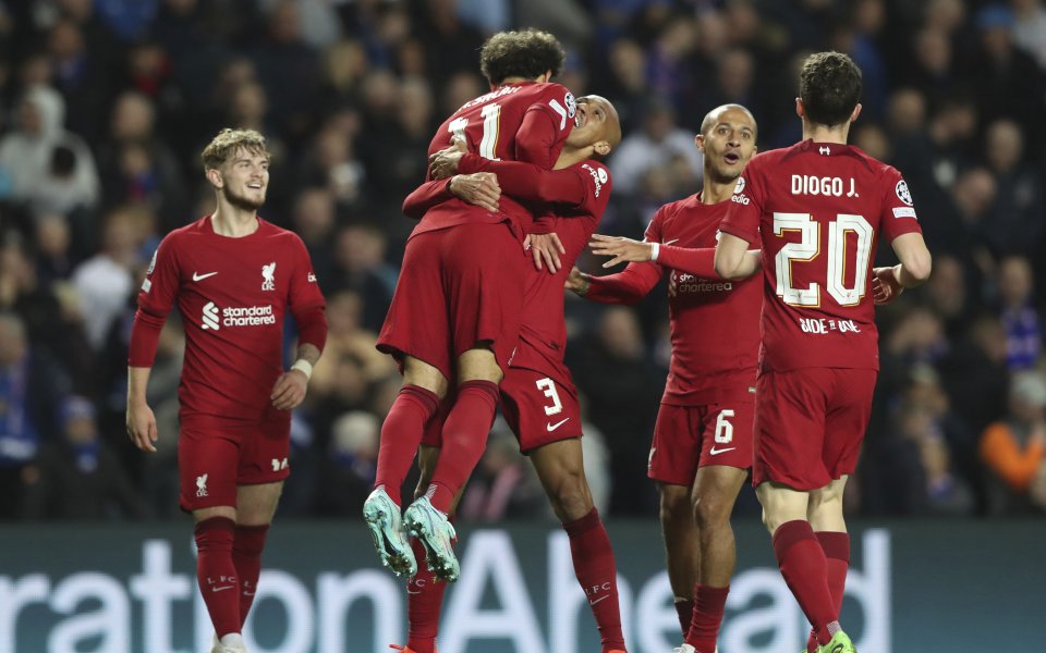 Ядосан Ливърпул унижи Рейнджърс насред Глазгоу, а Салах записа най