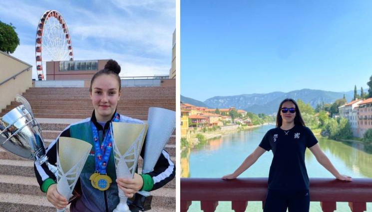 Калина Бояджиева - Калина Бояджиева блести в три спорта. След участия в националния по волейбол и по таекуондо, печели 3 световни титли в кикбокса