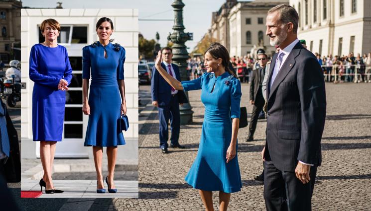 Кралица Летисия - Кралско синьо: Летисия блесна с елегантен тоалет в Берлин (СНИМКИ)