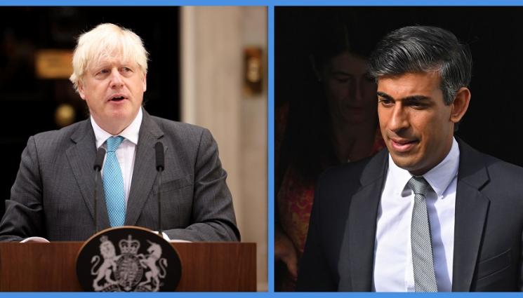 Борис Джонсън и Риши Сунак - БОРБА ЗА ПРЕМИЕРСКИЯ СТОЛ: Борис Джонсън и Риши Сунак са водещи претенденти за поста на Лиз Тръс