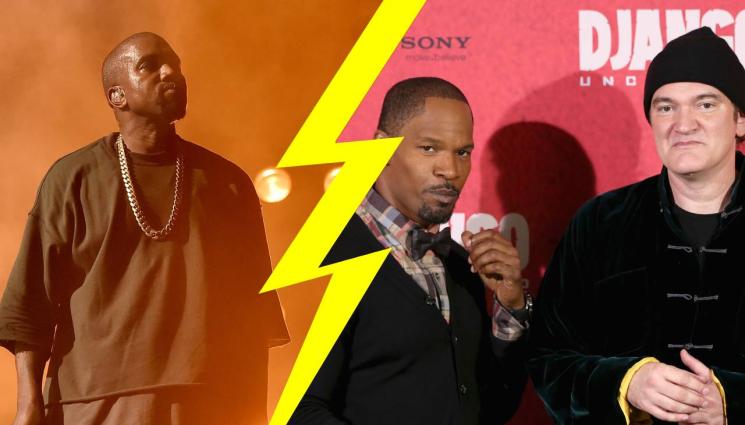 Уест Фокс тарантино - Кание Уест захапа Куентин Тарантино и Джейми Фокс