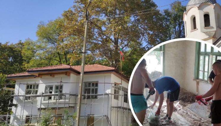 m - Село дава нов живот на вековен храм на знанието с дарения и доброволен труд