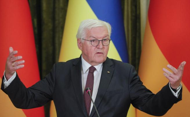 Въздушна тревога в Украйна вкара президента на Германия в бомбоубежище