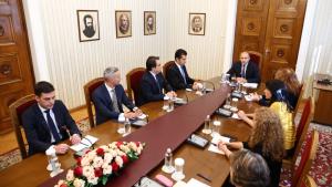 Държавният глава Румен Радев започна консултациите с представителите на парламентарната група на Продължаваме