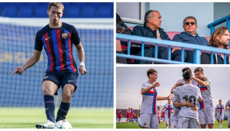 Мартин Георгиев - ПРЕД ПОГЛЕДА НА ПРЕЗИДЕНТА ЛАПОРТА българският талант Мартин Георгиев с добър мач за Барса в младежката Шампионска лига