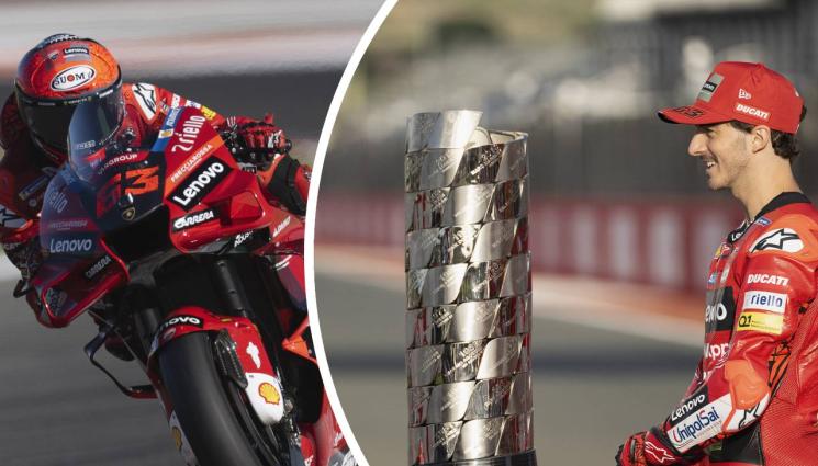 Франческо Баная Дукати мотоциклетизъм - VIVA ITALIA! Франческо Баная с „Дукати“ е новият сензационен световен шампион в Moto GP, италианецът стигна до върха след като изоставаше с цели 91 точки в средата на сезона