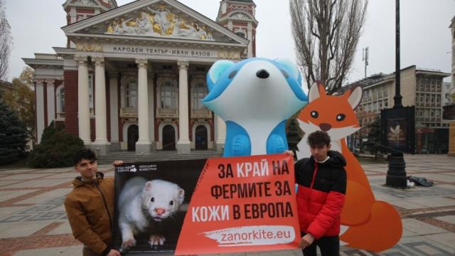 Кожите са красиви само върху животните: Протест срещу фермите за кожи (СНИМКИ)
