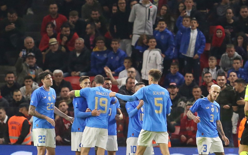 Италия спечели с 3:1 гостуването си на Албания в контрола,