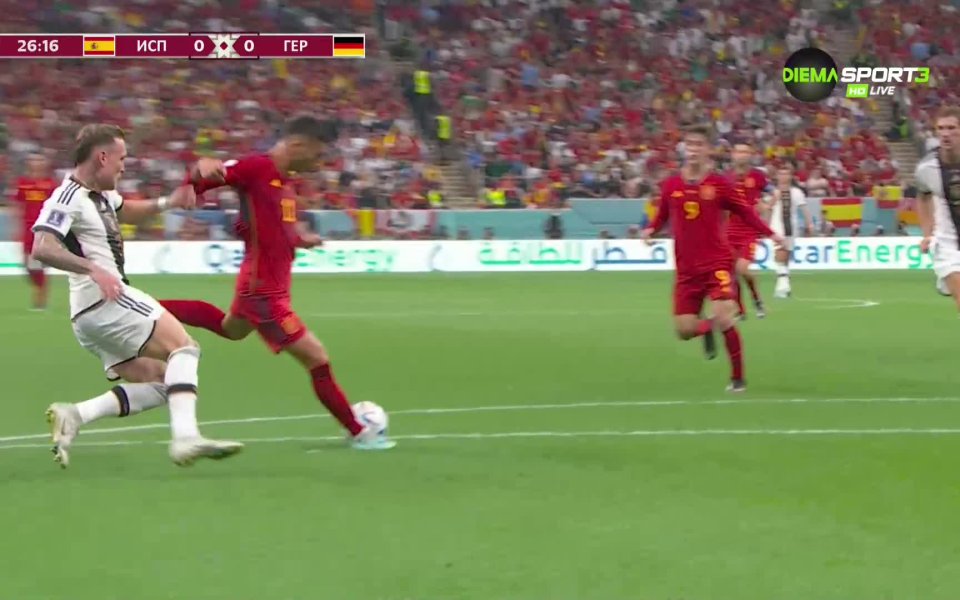 Испания – Германия 0:0 /първо полувреме/