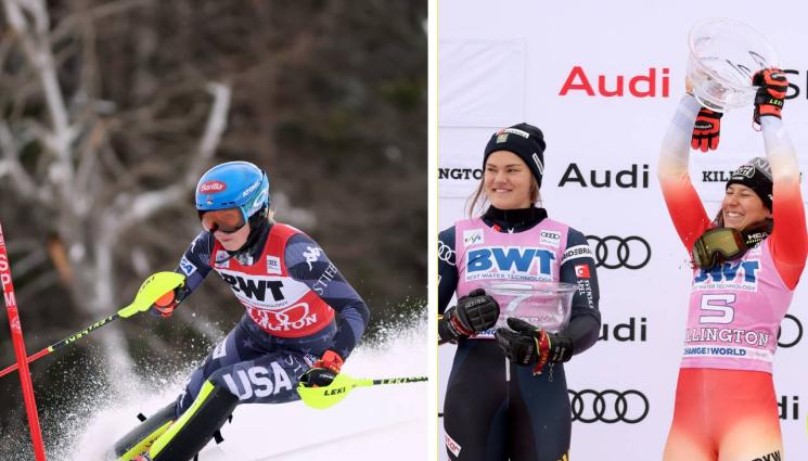 ски алпийски жени - Две алпийки поделиха първото място на слалом в Килингтън