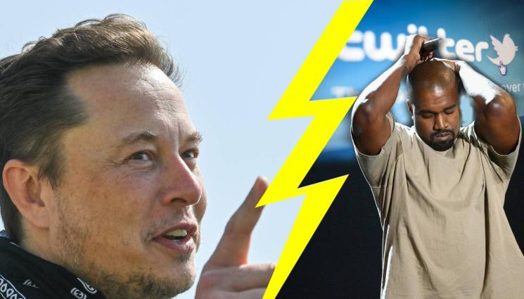 мъск туитъе уест - Мъск реже крилцата на Уест