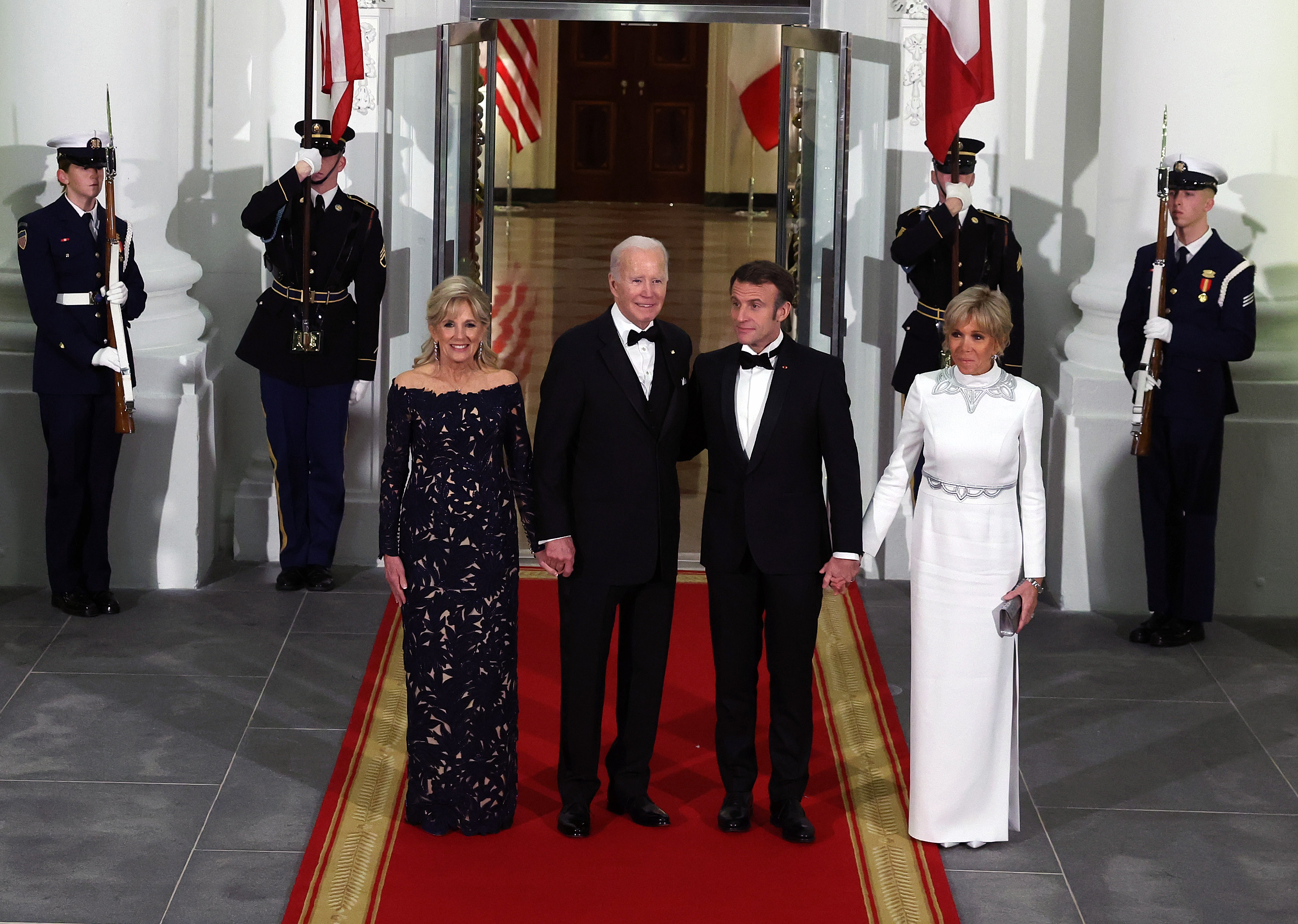 Прием в Белия дом в чест на семейство Макрон
