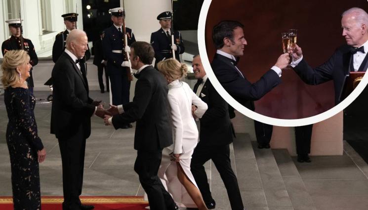 прием белия дом - ПОЛИТИЧЕСКИ КУПОН: Байдън опъна червения килим за семейство Макрон