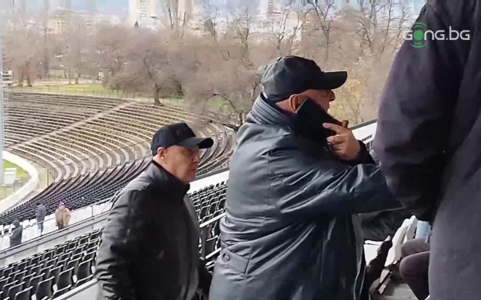 Венцислав Стефанов е на стадион Александър Шаламанов за срещата между