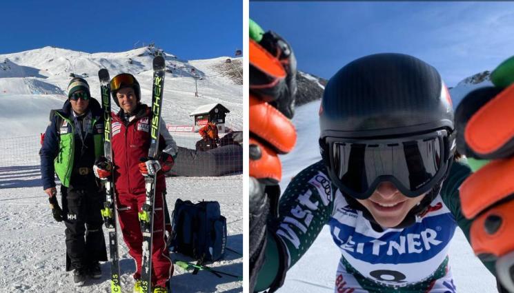 Луиза Бертани - Луиза Бертани с исторически резултат в Европейската купа по ски