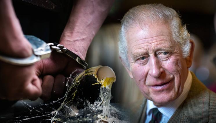 чарлз яйца - ОТНОВО ПОД ПРИЦЕЛ: Закопчаха мъж за летящо яйце към Чарлз Трети