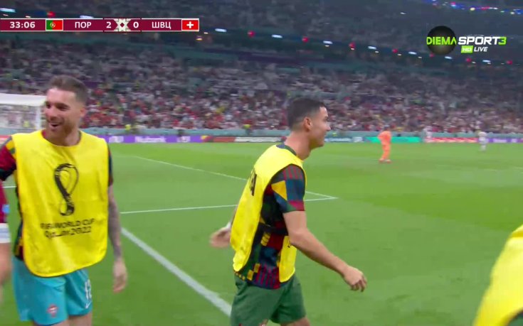 Португалия - Швейцария 2:0 /първо полувреме/