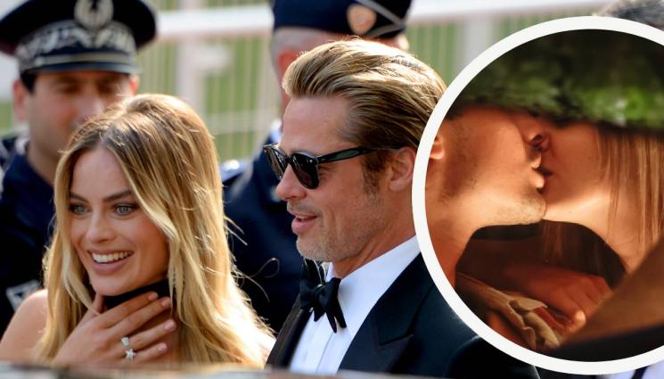 Брад Пит Марго Роби целувка - ШАШ! Марго Роби награби Брад Пит