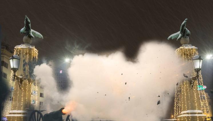 топовни салюти Орлов мост - ГРЪМ: Топовни салюти стреснаха софиянци