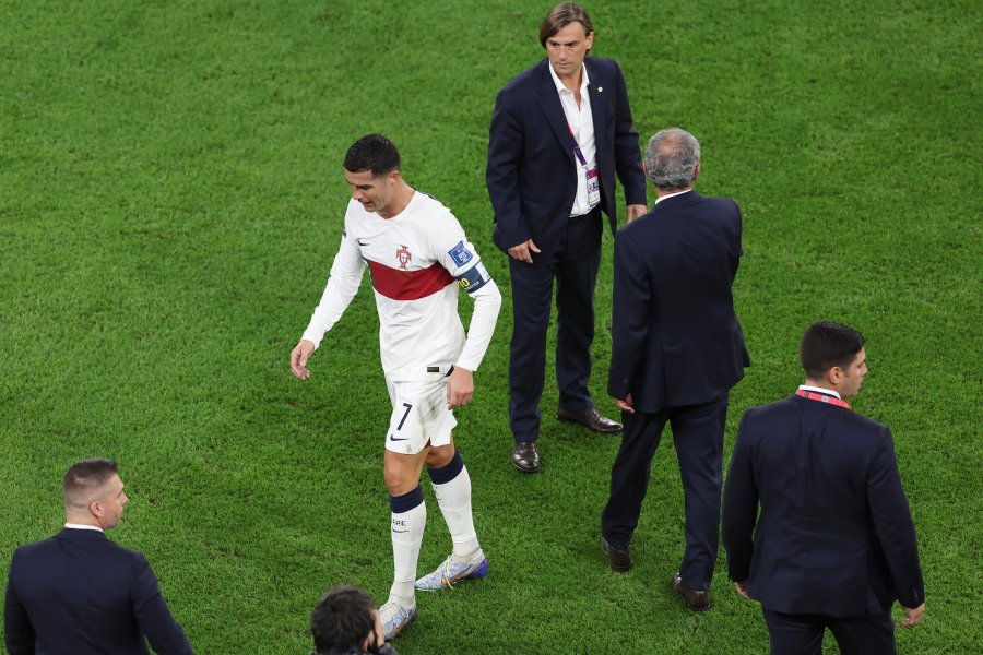 Кристиано Роналдо не сдържа сълзите си след загубата от Мароко1