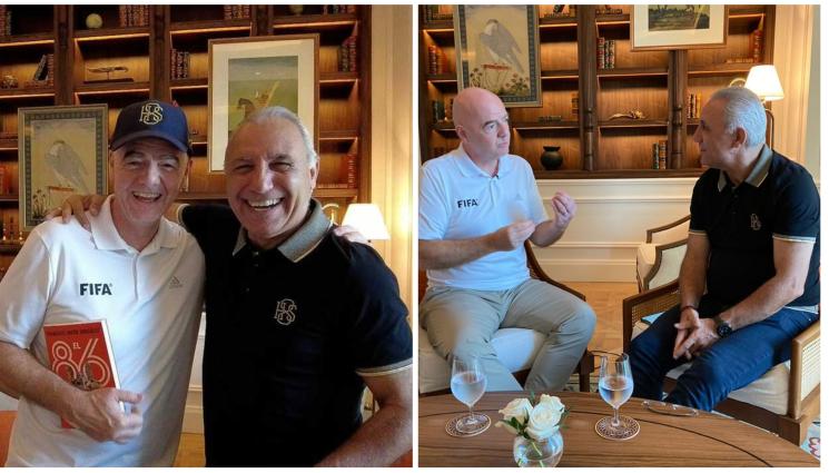 Стоичков Инфантино - Стоичков продължава с изявите си в Саудитска Арабия