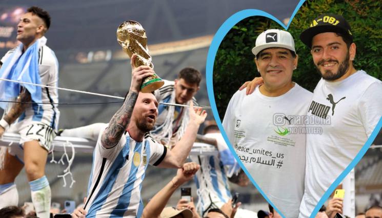 Диего Марадона - Диего Марадона-младши през сълзи: Ние сме шампиони! Представям си, че си горд, старче...