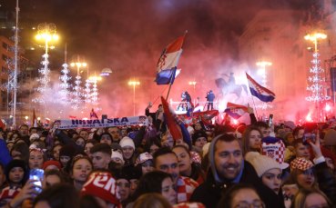 Croatia fans flooded the streets after their third place finish