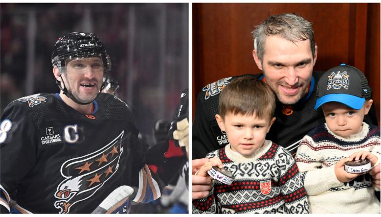 Овечкин Сергей Иля синове рекорд - Овечкин празнува с хот дог и начос в бара нов свой голов рекорд