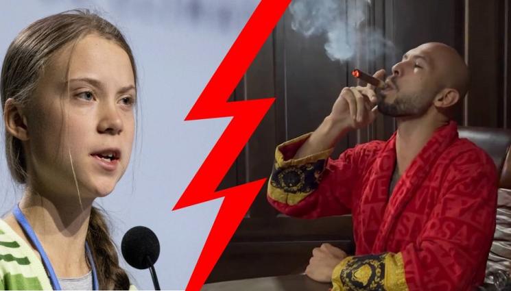 Грета Тунберг Андрю Тейт - НЕ СИ ПОПЛЮВА: Грета Тунберг посече инфлуенсър, подигра се с размера на пениса му