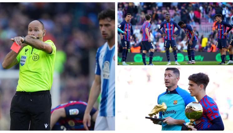 Барселона Еспаньол - Съдия „блесна“ на каталунското дерби, завършило 1:1 на 