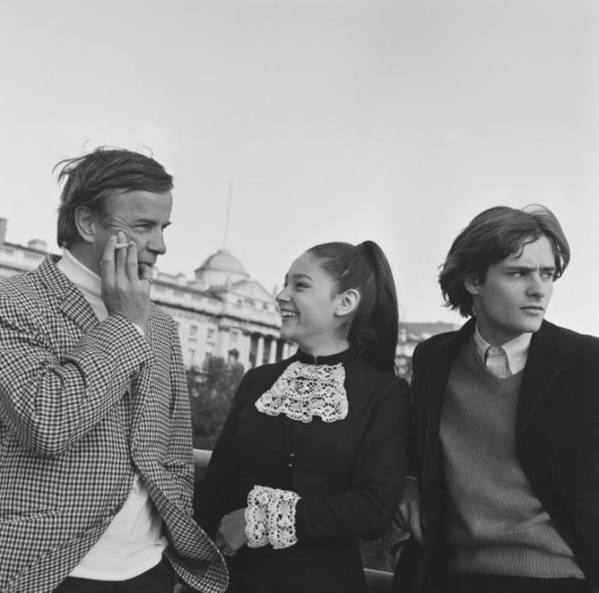  Франко Дзефирели с Оливия Хъси и Ленърд Уайтинг 